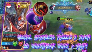 20 MVP STREAK! RYLLES x XIYOR HAYABUSA IS BACK! MOBILE LEGENDS