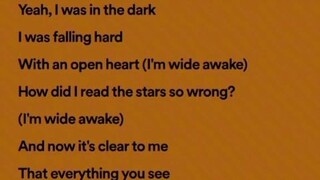 I'm wide awake #songlyrics (imwideawake)