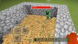 A creeper accidentally fell into the cat litter