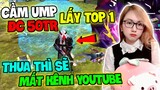 (Free Fire) - Cầm UMP 1vs4 Lấy Top 1 Sẽ Được 50 Triệu Còn Thua Sẽ Bị Hacker Cho Bay Kênh Youtube