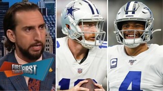 First Things First | Not Cooper Rush, Dallas Cowboys put pressure on Dak - Nick Wright EXPLAINS