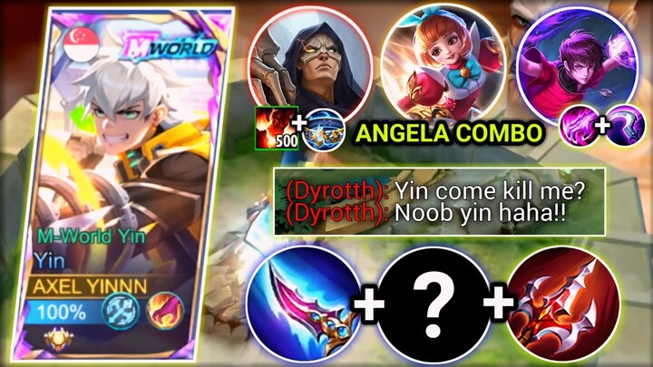 HOW TO COUNTER DYRROTH + ANGELA COMBO WITH YIN? | YIN BEST BURST DAMAGE BUILD | MOBILE LEGENDS