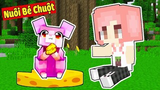 HEBI THỬ THÁCH 24 GIỜ NHẬN NUÔI CHUỘT HAMSTER TRONG MINECRAFT*PANDA KHÁM PHÁ NGÔI LÀNG CHUỘT NHẮT