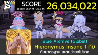 [Blue Archive TH] ปราบ Hieronymus - Insane ทีม Auto มือไม่มั่ว (26 m Score / 1 Team) (2023/07)[SMZ]