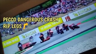 DETIK DETIK PECCO BAGNAIA CRASH PATAH KAKI || PECCO BAGNAIA CRASH HARI INI MOTO GP CATALUNYA