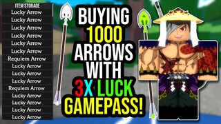 Buying 1000 Arrows with 3x Luck Gamepass in Project XL