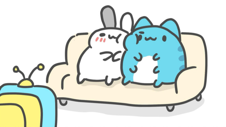 [Cat, Cat, Bug and Kapo] It’s the rabbit who wants to lean on Kapo