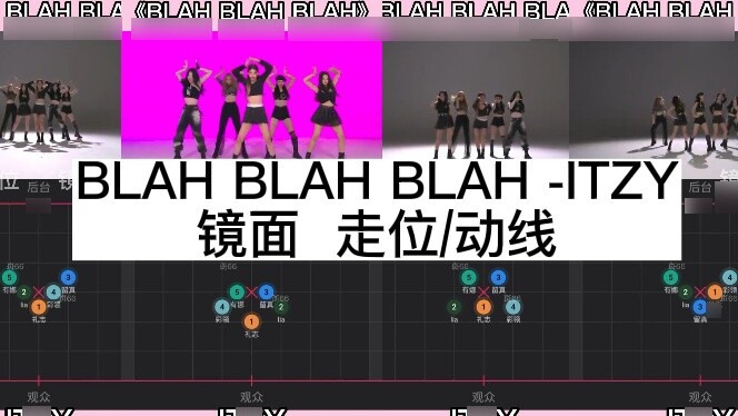 [Gerakan/Rute] Gerakan cermin dari lagu baru ITZY "blah blah blah"