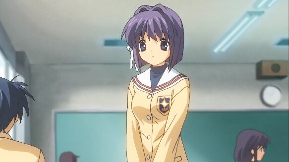 CLANNAD: Anzu Fujibayashi dari Kelas E adalah seorang bi.