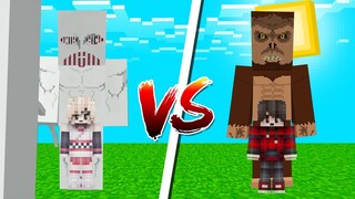 ถ้าเกิด!?ไททันลิงVS ไททันค้อนสงคราม ใครจะชนะ!(Minecraft Attack on titan)