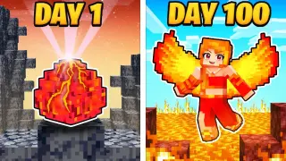 I Survived 100 DAYS as the PHOENIX QUEEN in Minecraft!