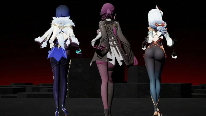 I want to dance with Kafka, Shenhe, and Yelan's wives [MMD]
