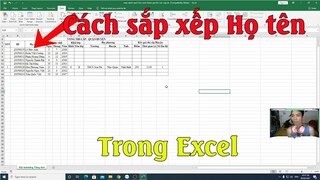 Cách sắp xếp họ tên nhanh trong Excel