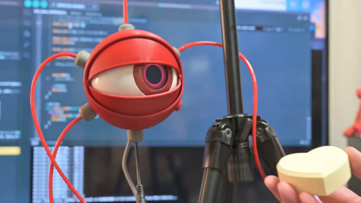 Tried to install a sensor device on the pupil of awakening