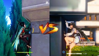 Genshin Impact Stuck vs Wuthering Waves Stuck! Climbing Comparison