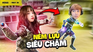 Chơi Ném Bom Tốc Độ 0 Siêu Chậm Cùng Hà An Hy | AS Mobile | HEAVY Free Fire