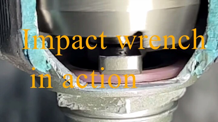Impact wrench in action