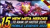 15 NEW META HEROES MOBILE LEGENDS 2023 (SEASON 29) - Mobile Legends Tier List