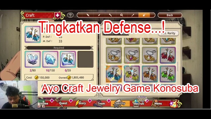 Tingkatkan Defense...! Ayo Craft Jewelry Game Konosuba!