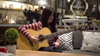 Fingerstyle guitar version of "Attention" of Charlie Puth by a girl