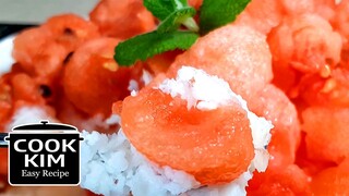 Watermelon ice flakes(Bingsoo) Recipe, 아주 간단한 수박 빙수 만들기