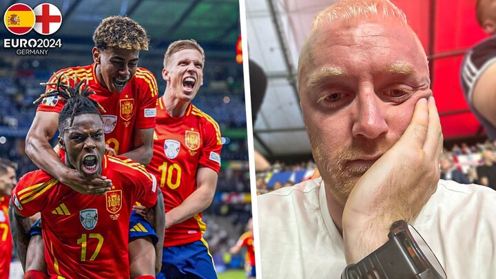 The MOMENT England Lose Euro 2024 FINAL vs SPAIN!