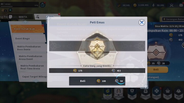 gacha event peti, ampas geming