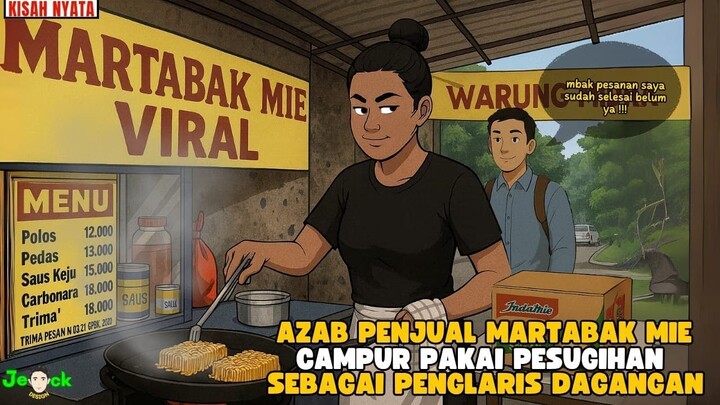 AZAB PENJUAL MARTABAK MIE CURANG GUNAKAN PESUGIHAN SEBAGAI PENGGARIS DAGANGAN