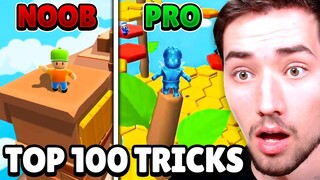 TOP 100 TRICKS in STUMBLE GUYS! 😱