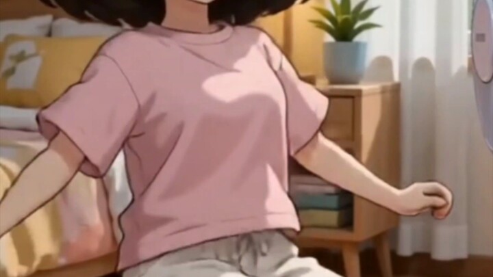 She Turned the Fan to 67 💀💨#67 #Meme #Funny #Anime
