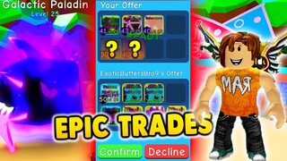 😀MY BIGGEST TRADES YET in ROBLOX BUBBLE GUM SIMULATOR