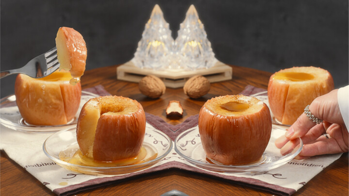 Winter’s Mellard-style comfort 🍎 Challenge: Make a high-end dessert for just two yuan
