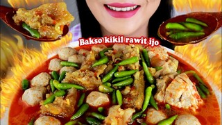 ASMR BAKSO KIKIL part 2 PAKE  TOPPING CABE RAWIT IJO | ASMR MUKBANG INDONESIA