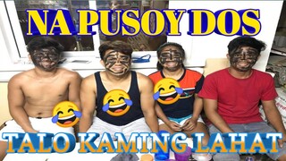 Pusoy dos | sino matalo papahiran ng uling sa mukha