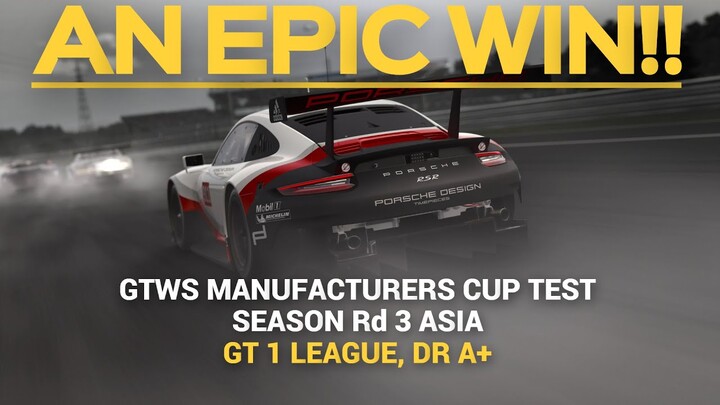 Gran Turismo 7 - An EPIC WIN on GTWS Manufacturers Cup Rd 3 Test Season!! Porsche 911 Gr.3!!