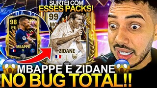 NO BUG TOTAL! 😱 GANHEI ZIDANE 99 & MBAPPE TOTS EM MINUTOS 🔥 | SURTEI COM ESSES PACKS DO FC MOBILE 24