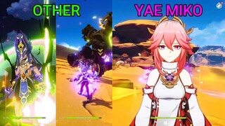 only yae miko dendro reaction like this?
