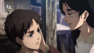 Musim terakhir Attack on Titan menciptakan kembali percakapan antara Grisha dan Eren di episode pert