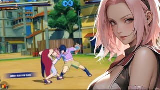 sakura fight with hinata in konoha village