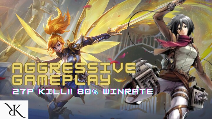 Fanny Aggresive Gameplay!! 80% Winrate!! #mlbb