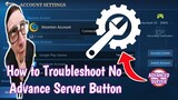 No test server button troubleshoot tutorial in Mobile Legends | Advance Experience Diamond Vault
