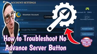 No test server button troubleshoot tutorial in Mobile Legends | Advance Experience Diamond Vault