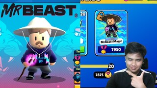 OPEN NEW NEW SKIN MAGIC MR BEAST ! LETSGOO.. STUMBLE GUYS BLOCK DASH ONLY  | Live Stumble Guys