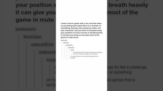 A Horror Game Tumblr Post