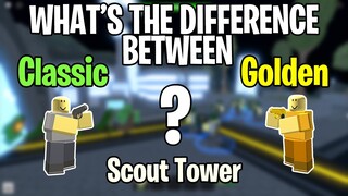 What's the difference between Normal and Golden Scout? | Tower Defense Simulator | ROBLOX