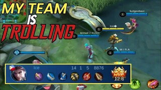 MY TEAM TROLLED BUT I STILL CARRIED THEM! - CLAUDE GAMEPLAY - MOBILE LEGENDS