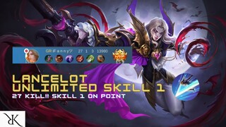 Lancelot unlimited skill 1!! How to play lancelot like a pro!!