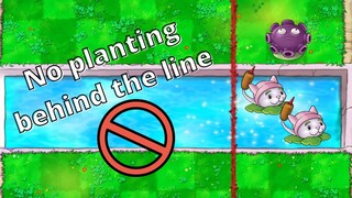 I can only plant in the 3 columns in front... | PvZ challenge