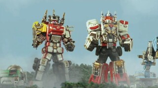 Một trong những trận chiến khổng lồ kinh điển của Super Sentai, Super Adventure và Emergency Rescuer