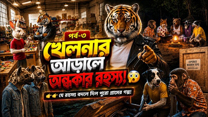 🎬 একটি খেলনার কারখানা… আর তার আড়ালে লুকিয়ে থাকা ভয়ংকর সত্য! 😱|Animal story | পর্ব-৩ |